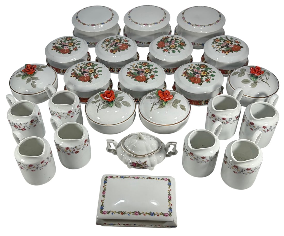 Limoges France Porcelain Boxes & Creamers 24pcs (1 of 9)