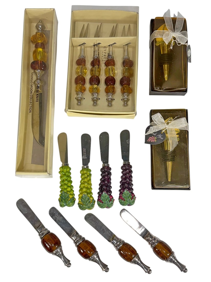 Decorative Barware & Cheese Serving Set 15pc LOT (1 of 5)