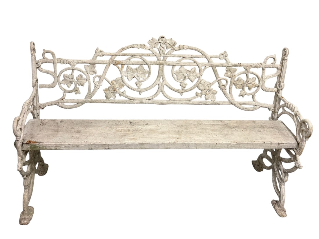 Ornate Victorian Style Cast Iron Garden Bench (1 of 5)