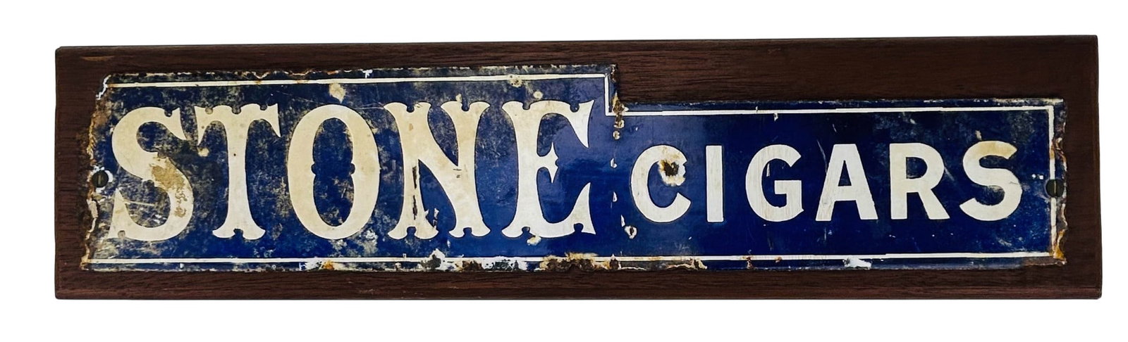 Top Stone Cigars Enamel on Steel Advertising Sign (1 of 5)