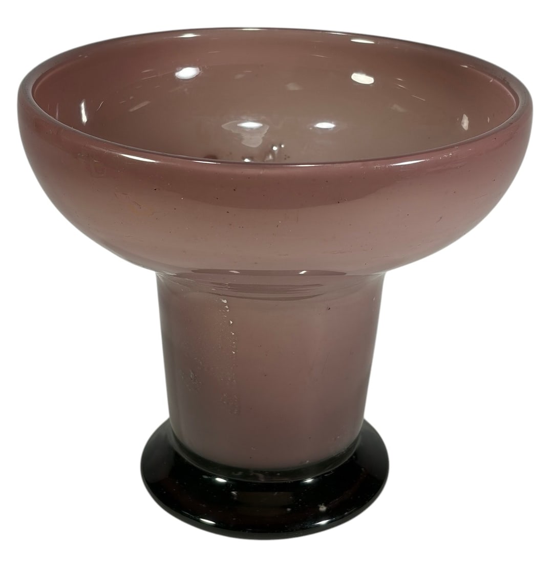 Daum France Nancy Amethyst Art Glass Footed Vase (1 of 5)