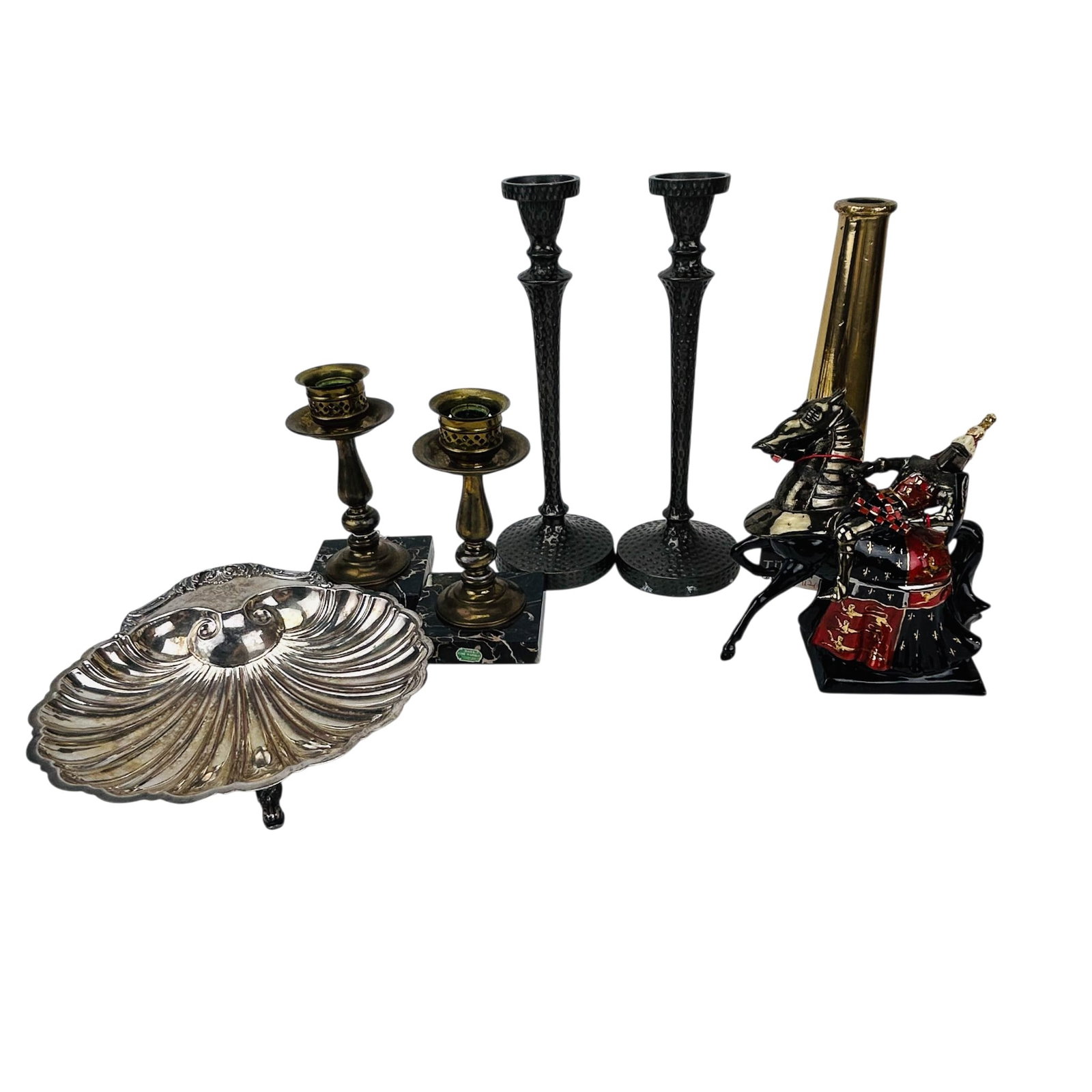 Fire Hose Nozzle Silverplate Tray Candleholder LOT (1 of 12)