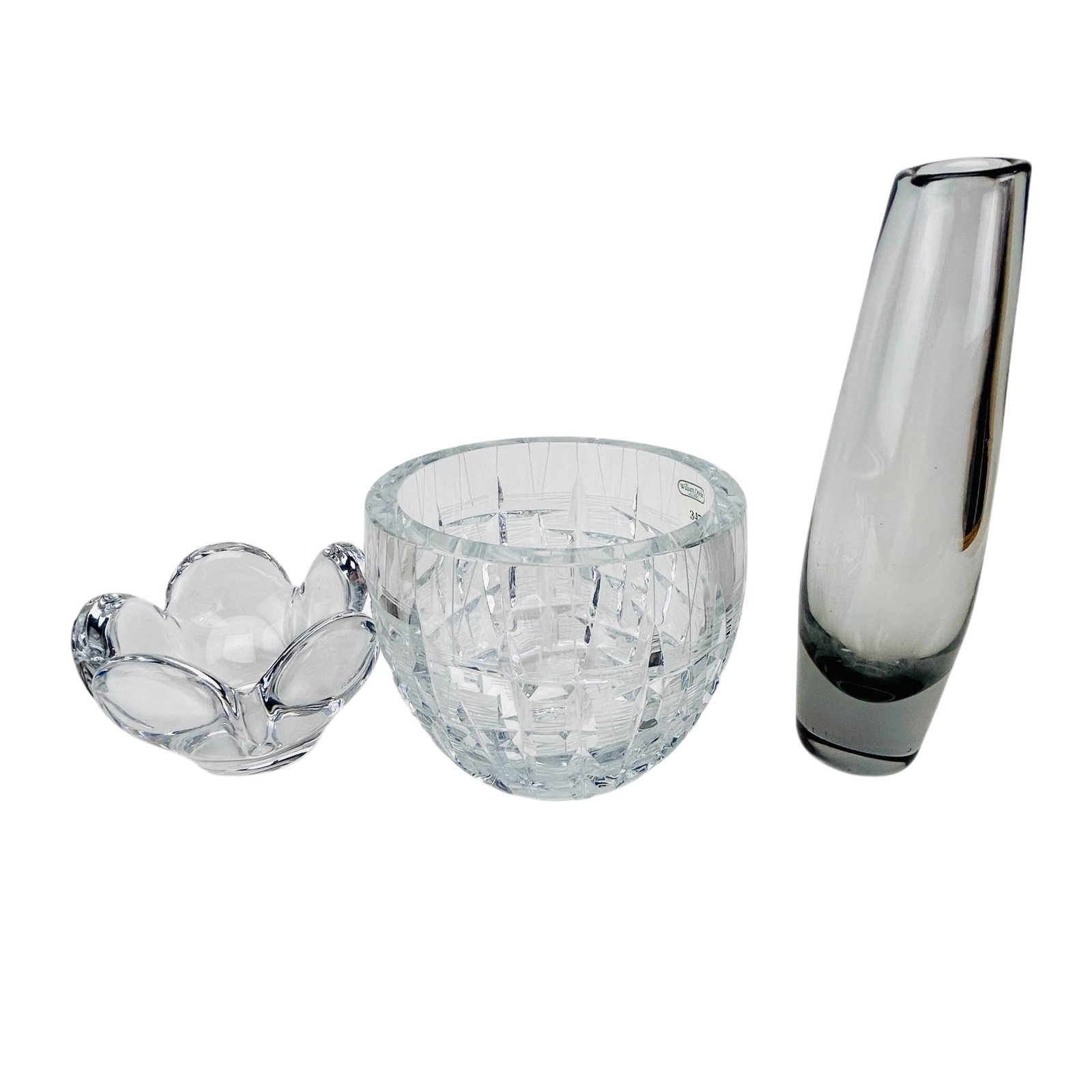 Orrefors and Kosta Boda Art Glass Vase Bowl 3p LOT (1 of 7)