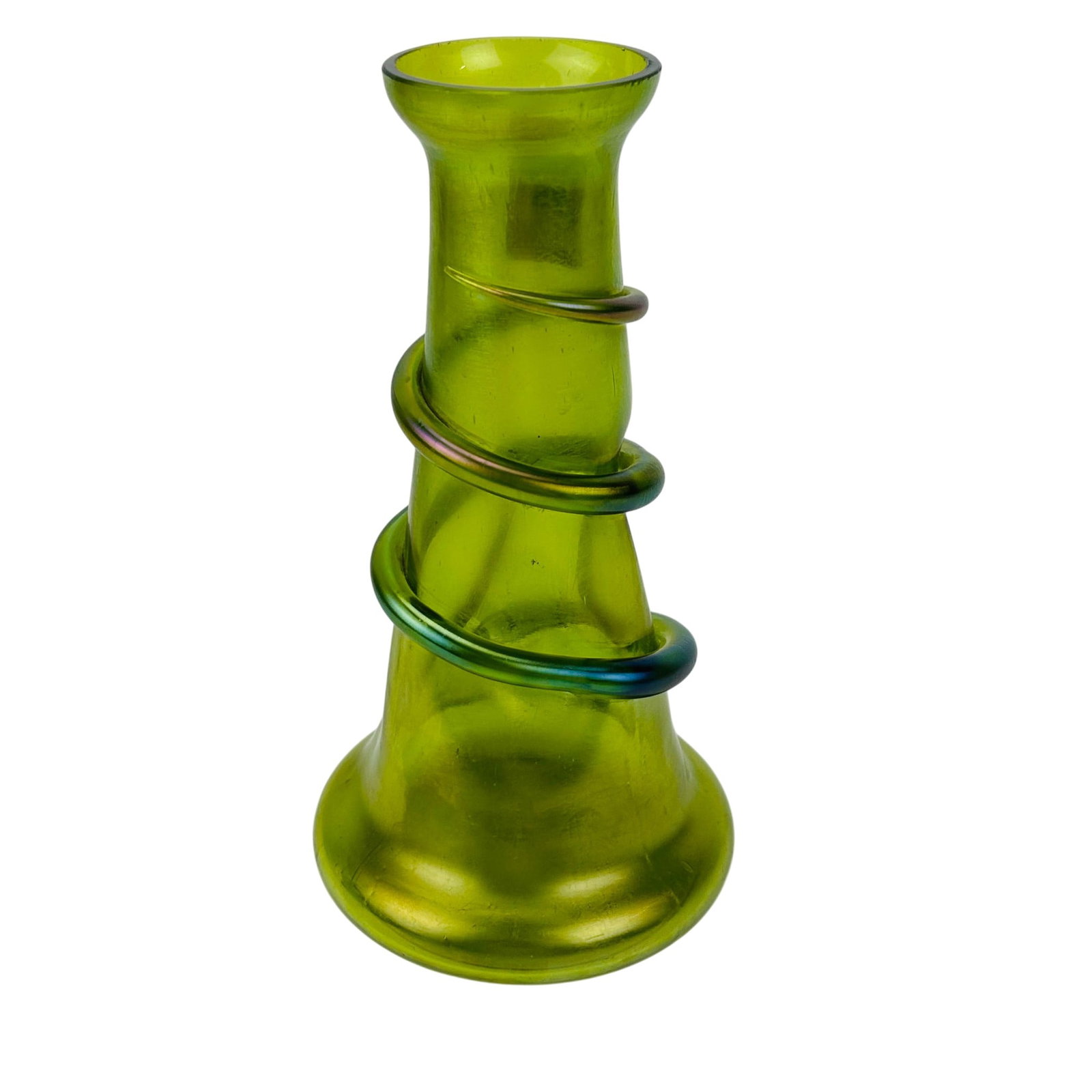 Rindskopf Iridescent Serpent Bohemian Glass Vase (1 of 5)