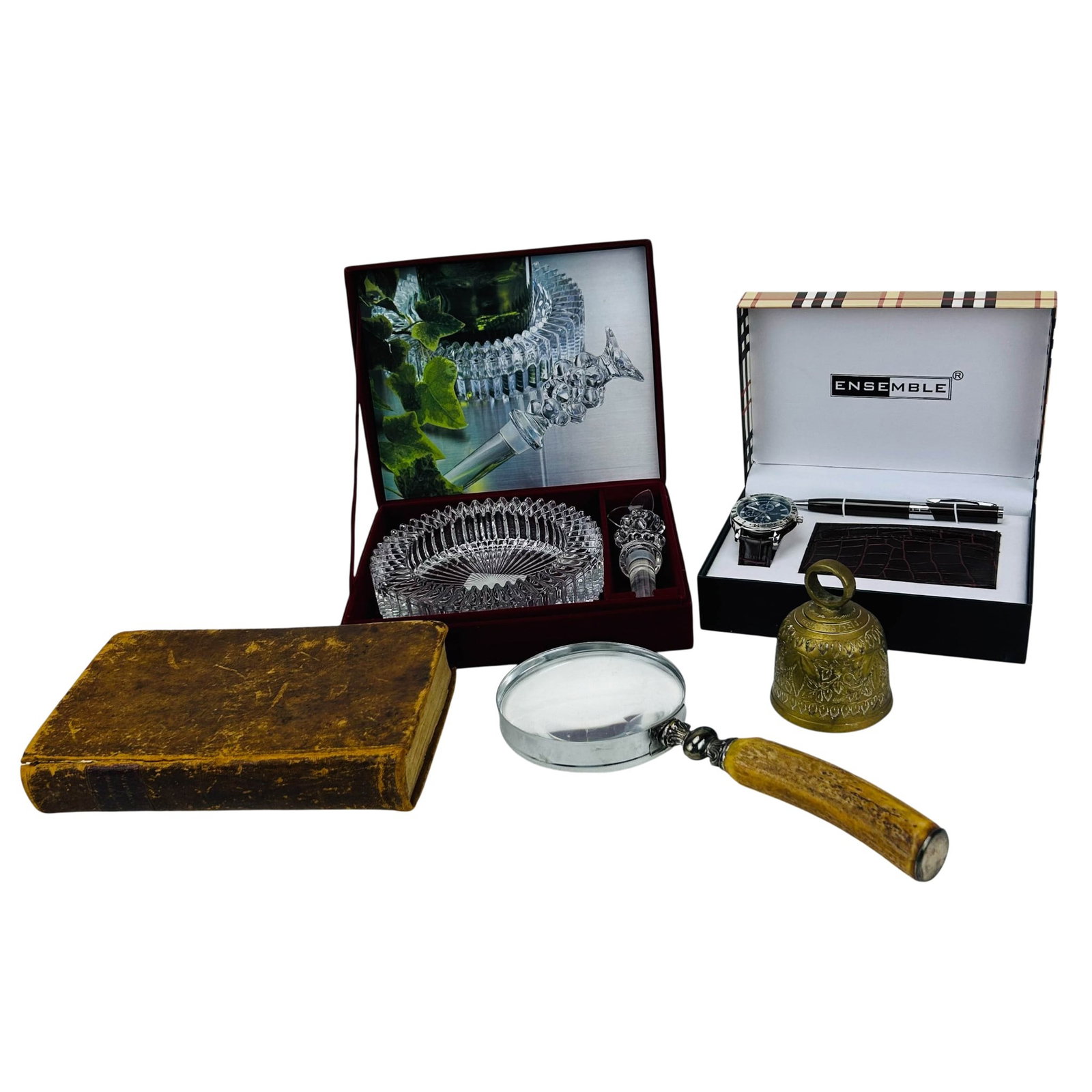 Watch Wallet Pen Wine Set Bell Magnifier Book LOT (1 of 11)