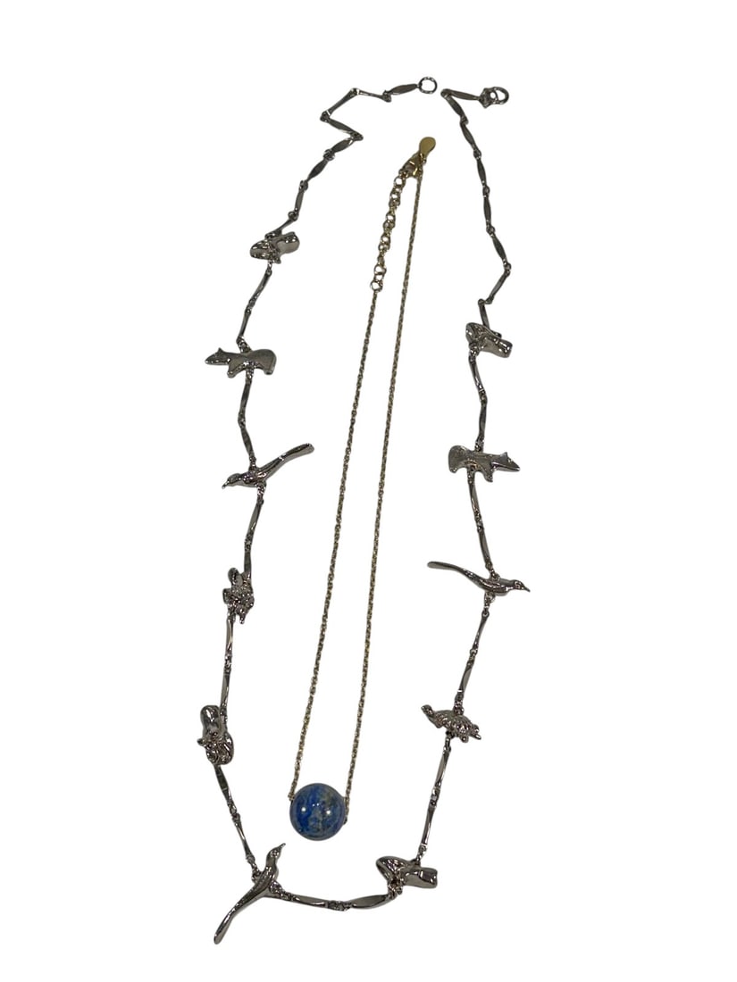 Native Style Assorted Animal & Silver Necklace 2pc (1 of 5)