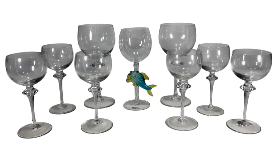 Peill Alexa Crystal Wine & Water Goblet 9pc LOT (1 of 4)