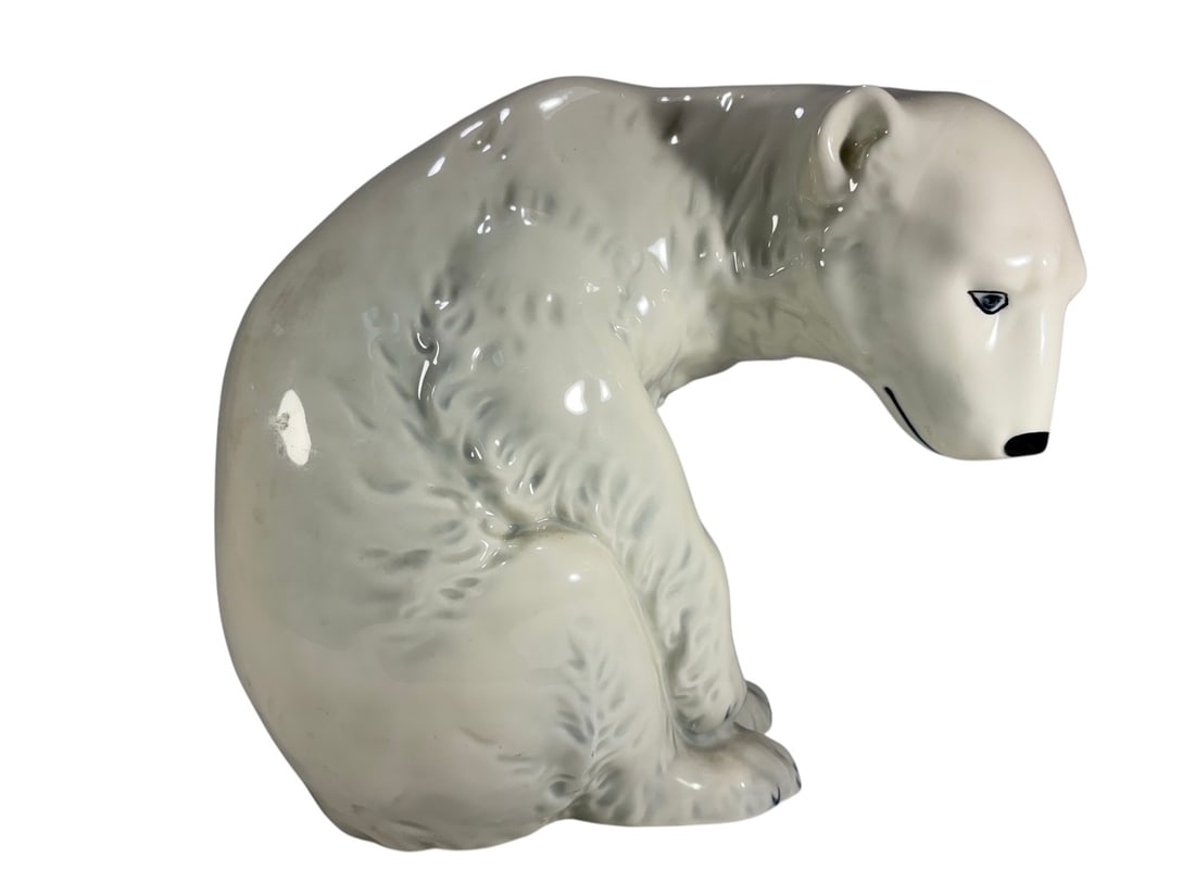Porsgrund Norway Porcelain Polar Bear Sculpture (1 of 6)
