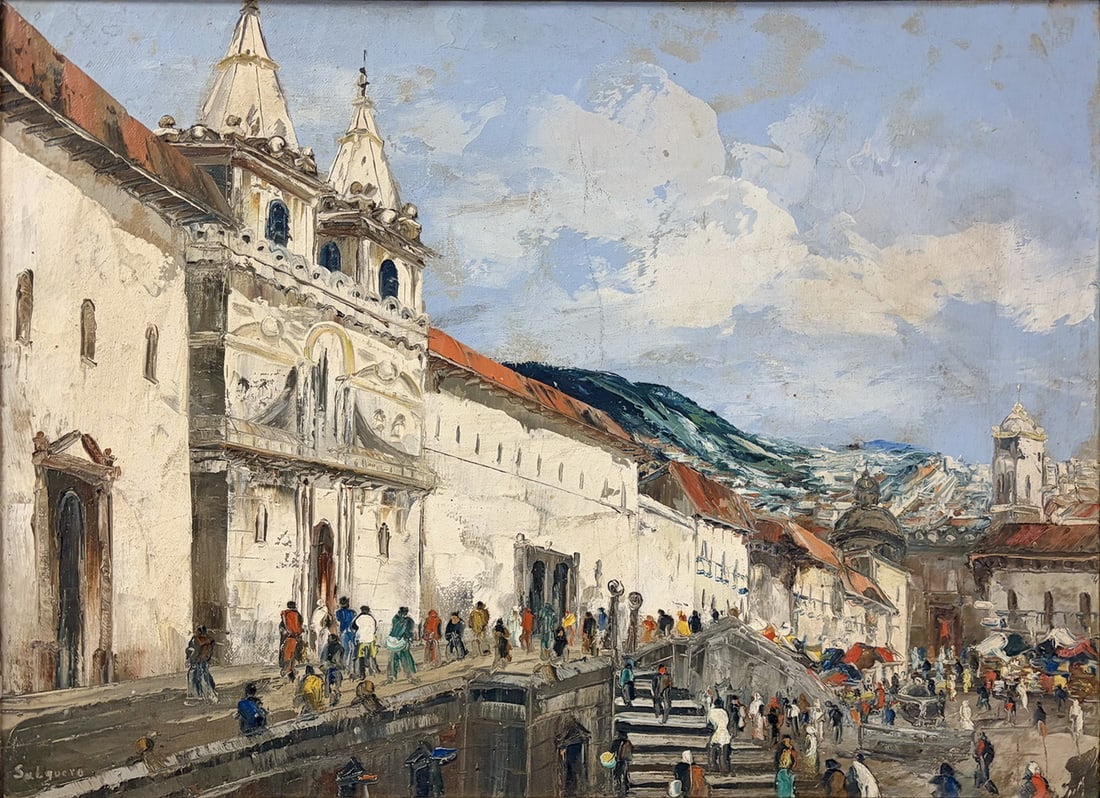 Rhonda Salguero Quito Cathedral Oil Painting Frame (1 of 6)