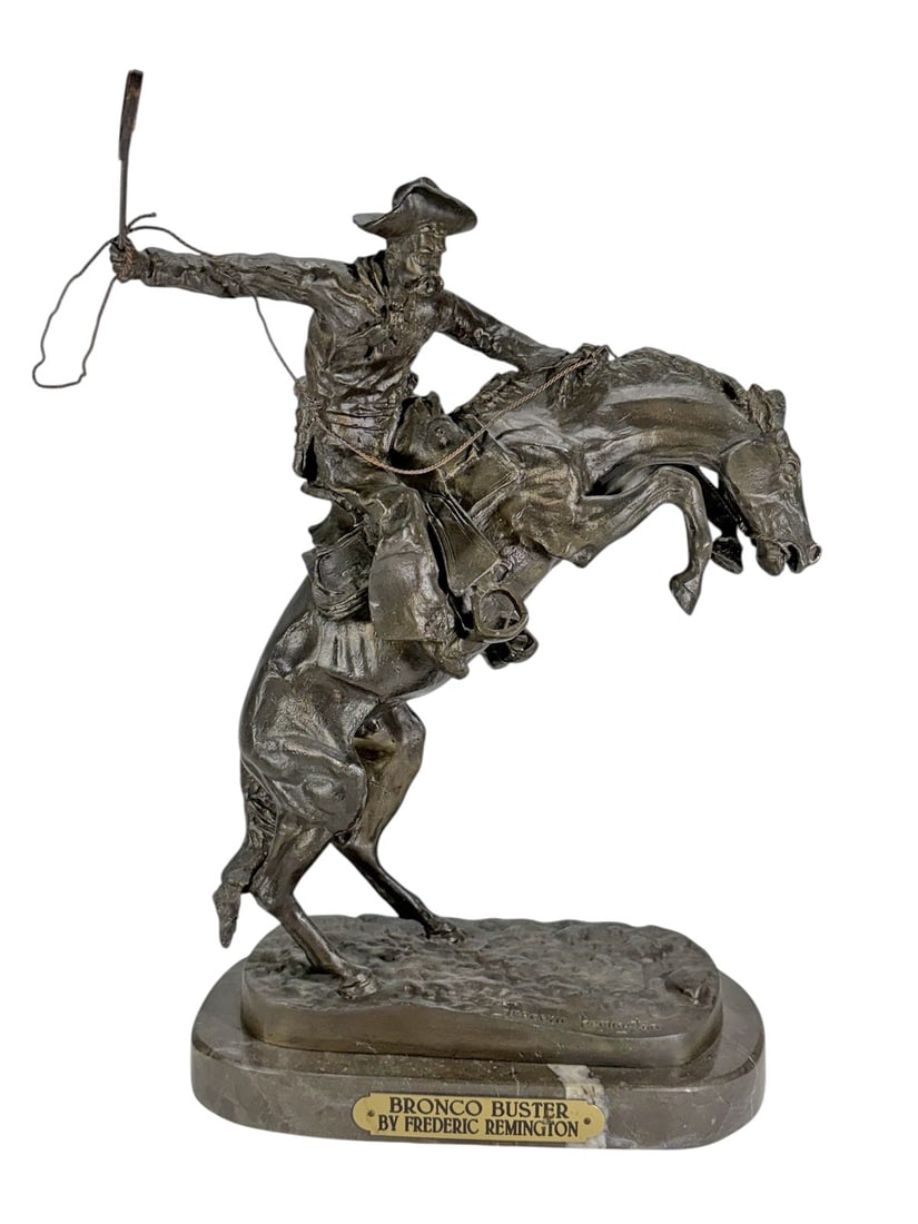 After Frederic Remington Bronze Equestrian Figure (1 of 7)