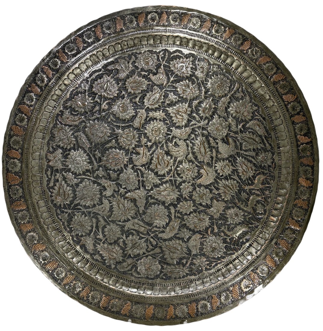 Middle Eastern Brass Decorative Serving Trays 2pcs - 2