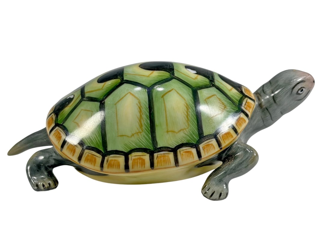 Herend Hungary Hand Painted Porcelain Turtle Fig (1 of 6)