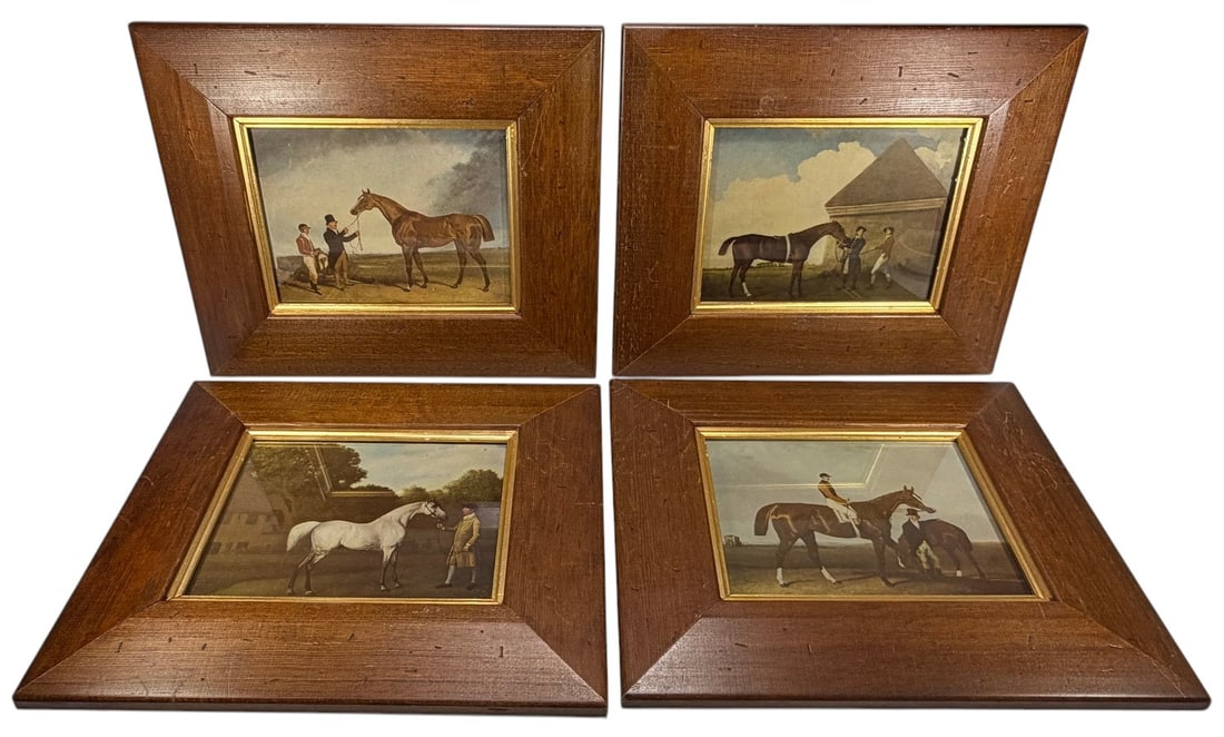 VTG Framed Equestrian Sporting Prints Art 4pc LOT (1 of 7)