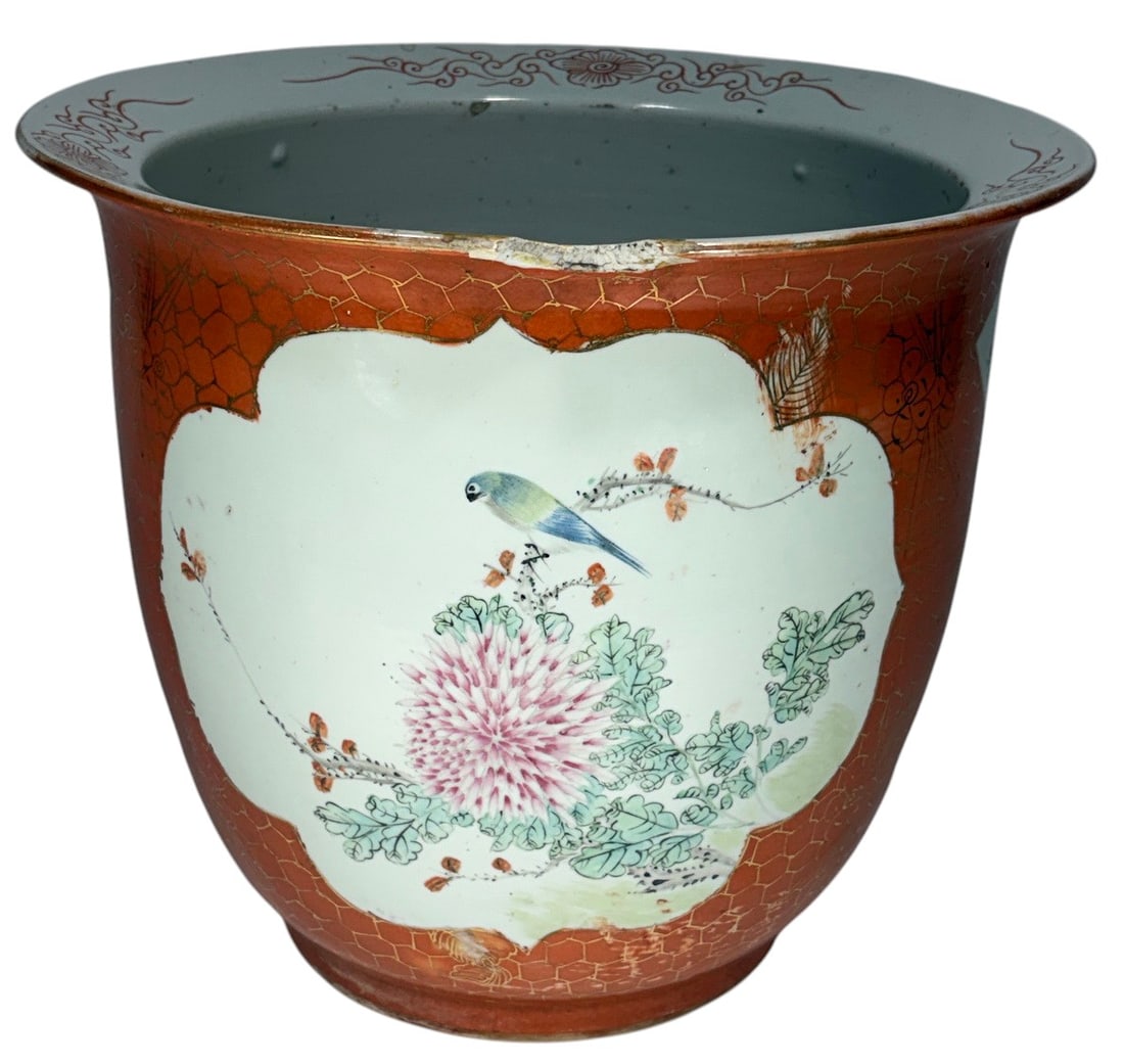 Chinese Famille Rose Porcelain Jardiniere Planter (1 of 8)