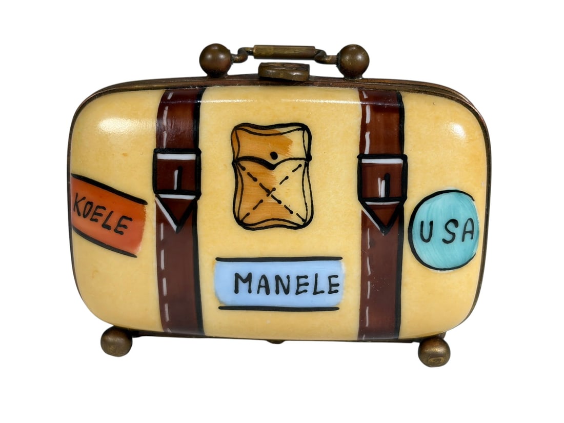Rochard Limoges France Travel Suitcase Trinket Box (1 of 5)