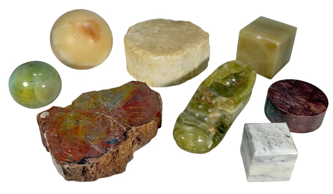 Assorted Onyx, Marble & Stone Specimens 8pc LOT (1 of 4)