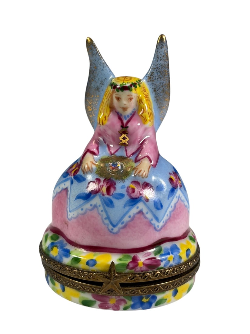 Angel Limoges France Porcelain Trinket Box L/E (1 of 4)