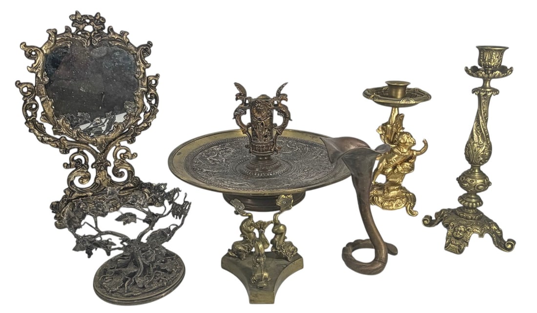 Assorted Centerpieces, Bases, Mirror & Holders 7pc (1 of 8)