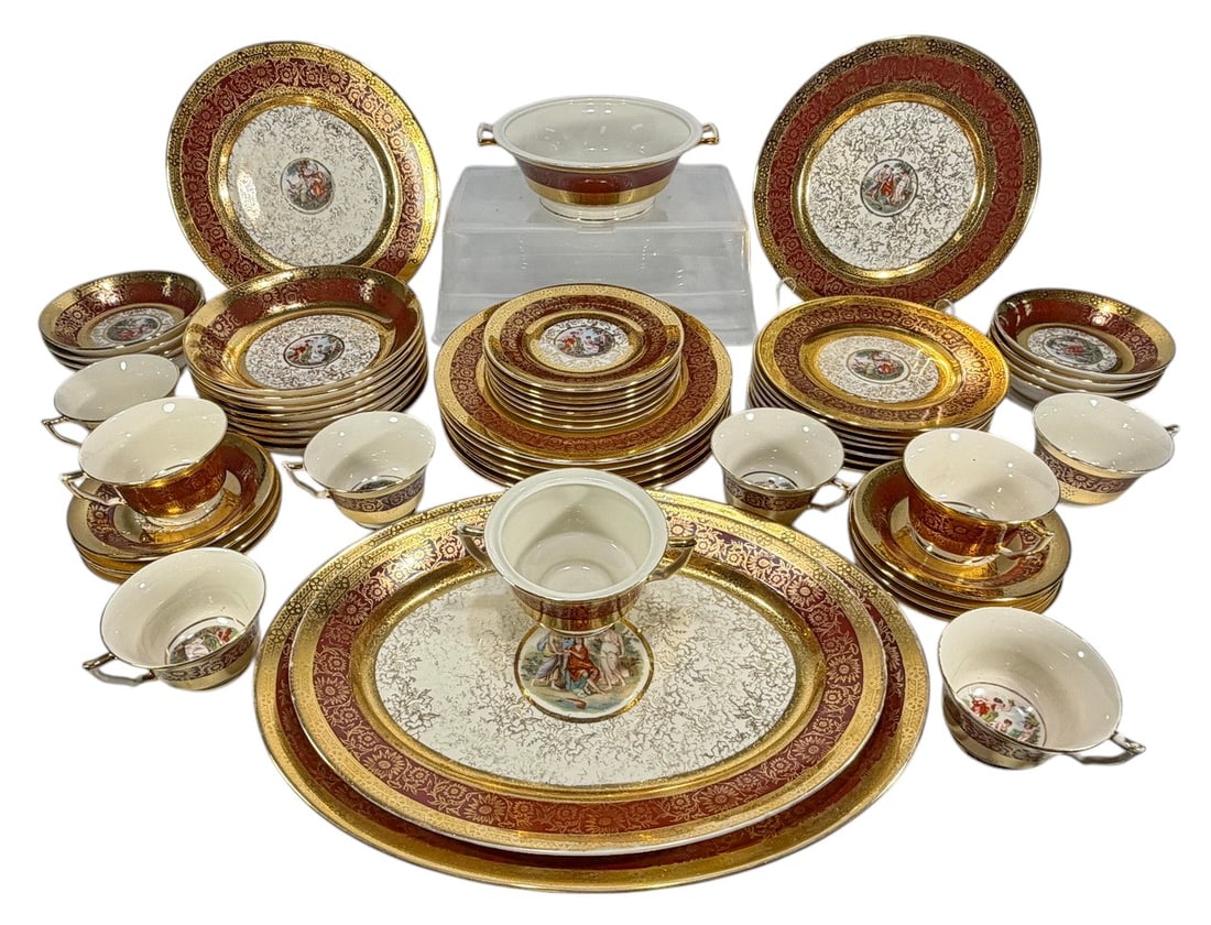 Atlas China 22K Gold Dinnerware Service 58pc LOT (1 of 8)