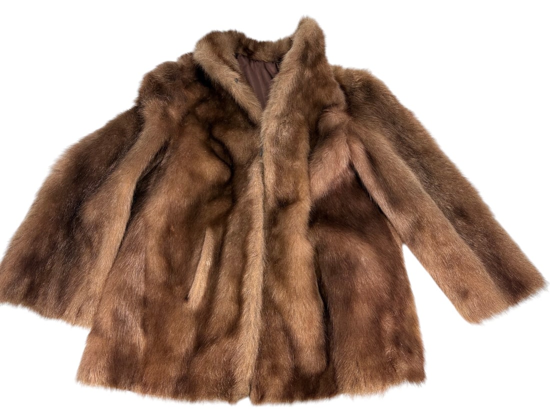 Vintage Brown Mink Fur Cape Jacket by Rechter Wien (1 of 5)