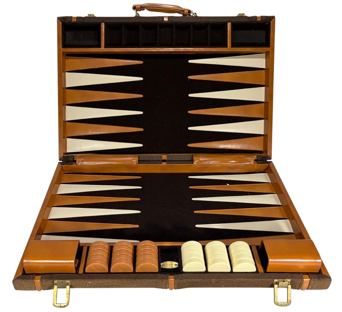 Vintage Travel Backgammon Set with Carrying Case (1 of 4)
