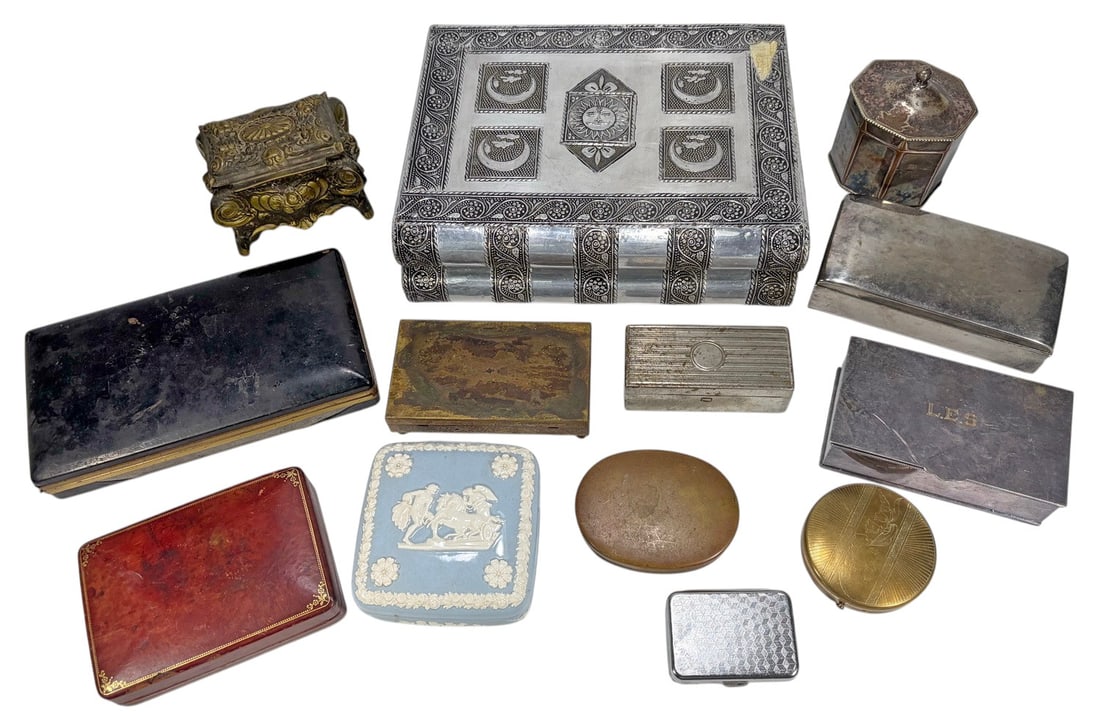 Assorted Decorative Boxes & Cases Group 13pc LOT (1 of 10)