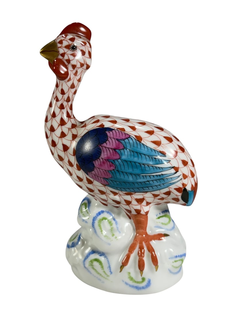 Herend Hungary Fishnet Hand Painted Rooster Fig (1 of 5)