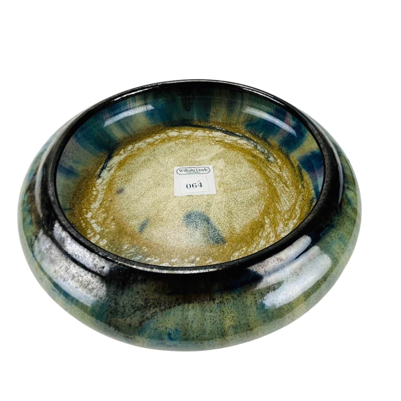 Fulper Pottery Blue Flambe Glaze Centerpiece Bowl (1 of 3)