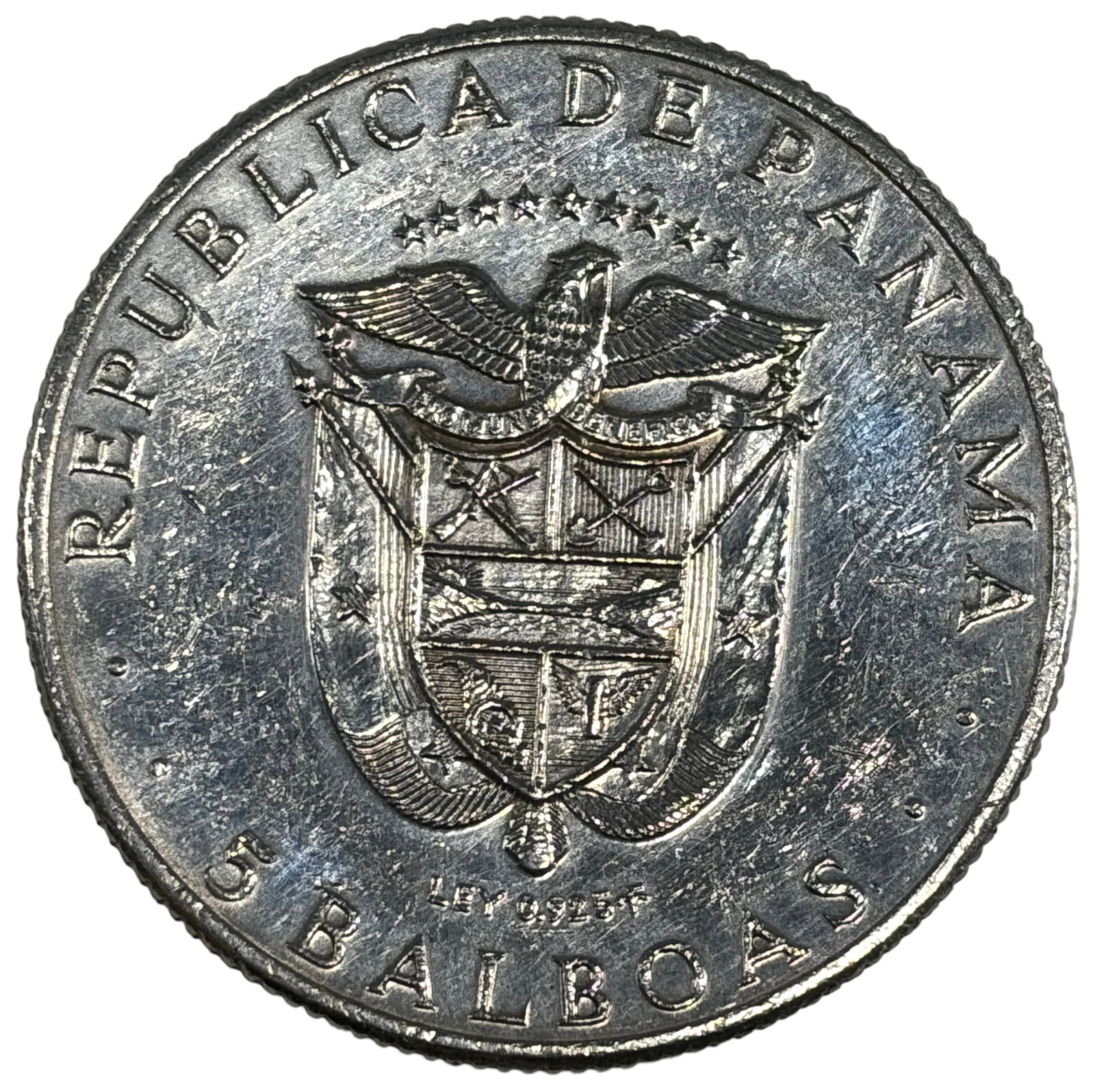 1970 Panama 5 Balboas Commemorative Silver Coin (1 of 2)