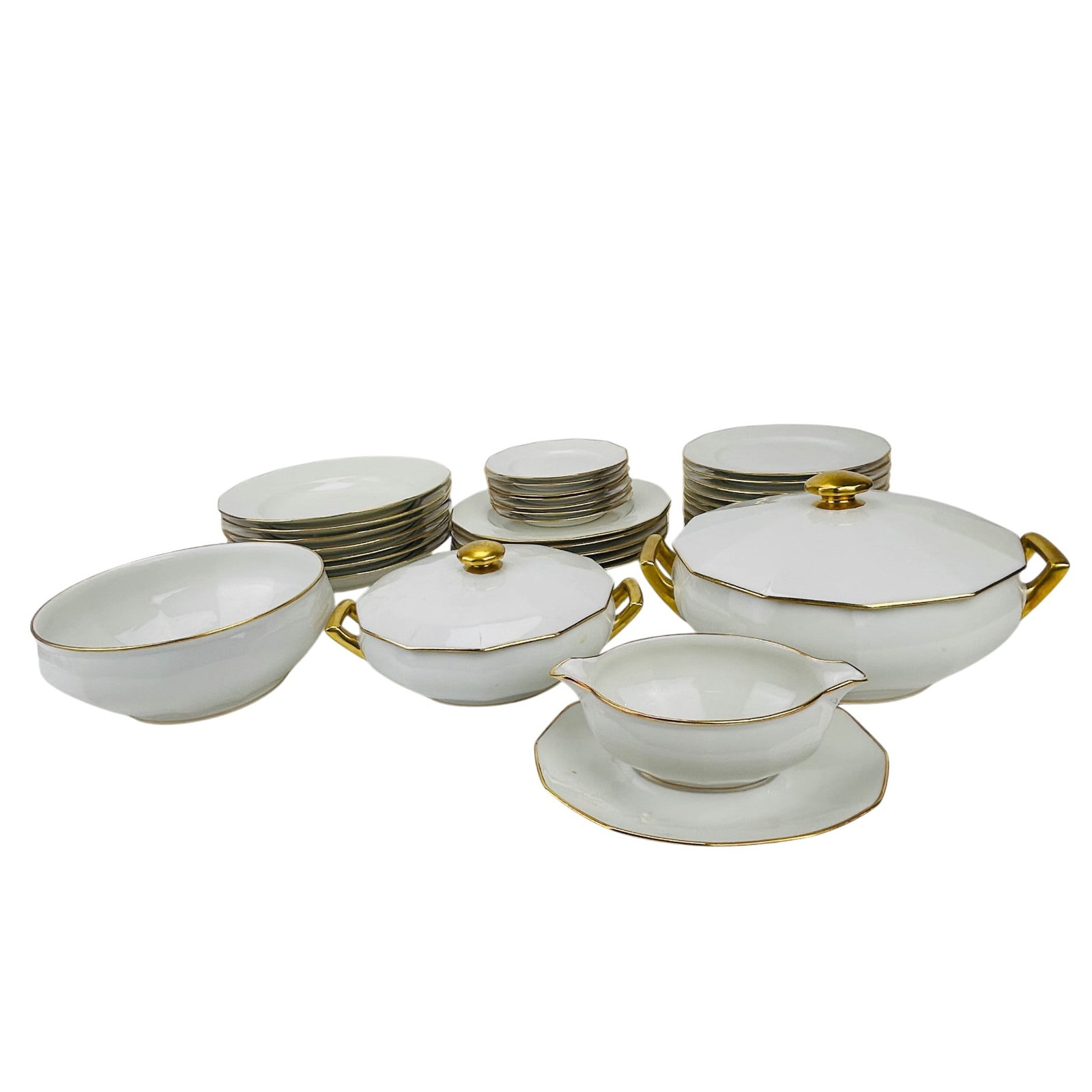 GDA Limoges French Porcelain Partial Dinner Set (1 of 17)