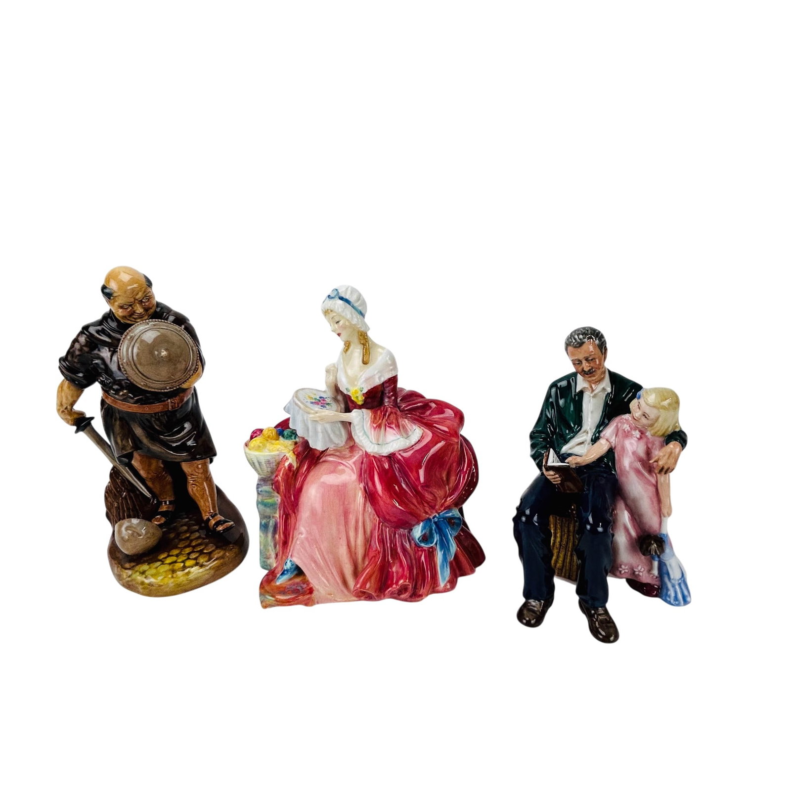 Royal Doulton Porcelain Curio Cabinet Figurines 3p (1 of 7)