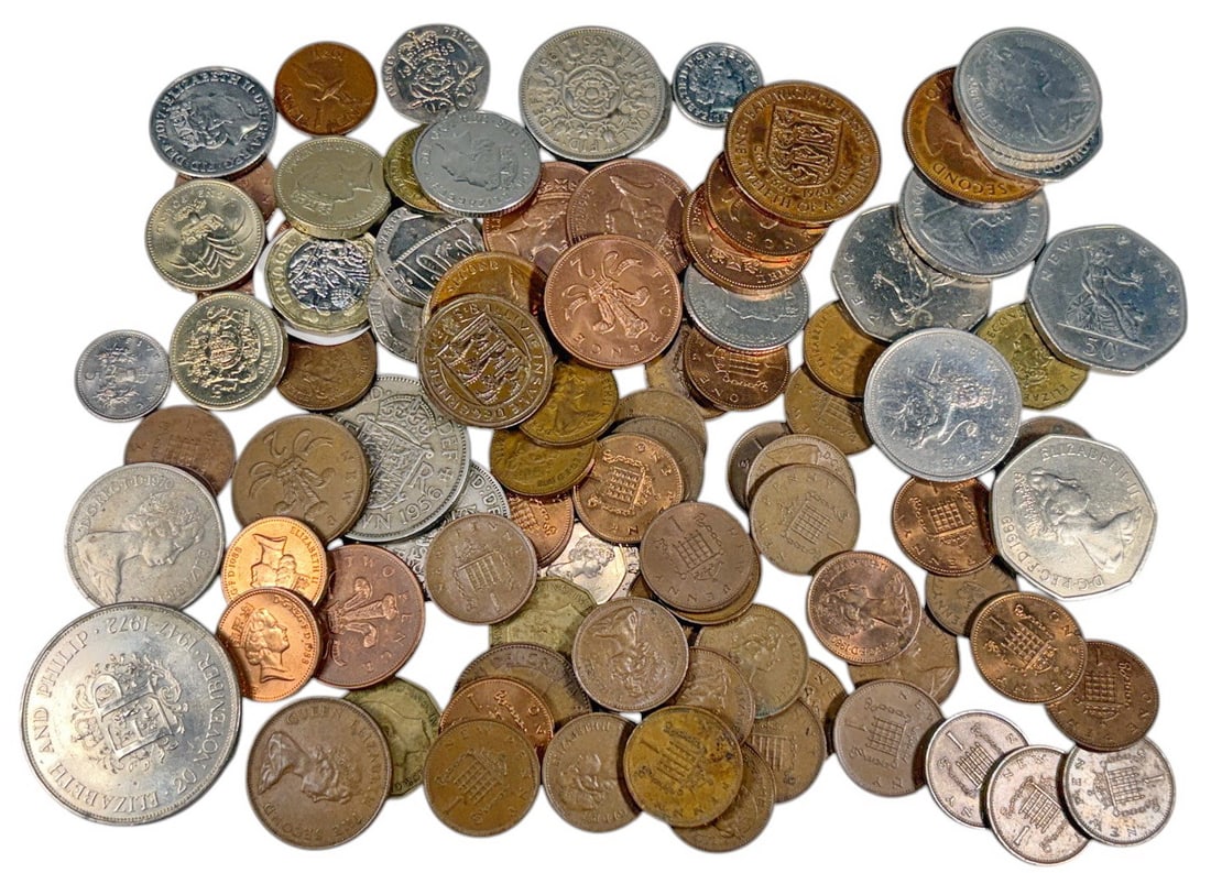 British UK Coins Jersey Guernsey Coins 98pc LOT (1 of 6)