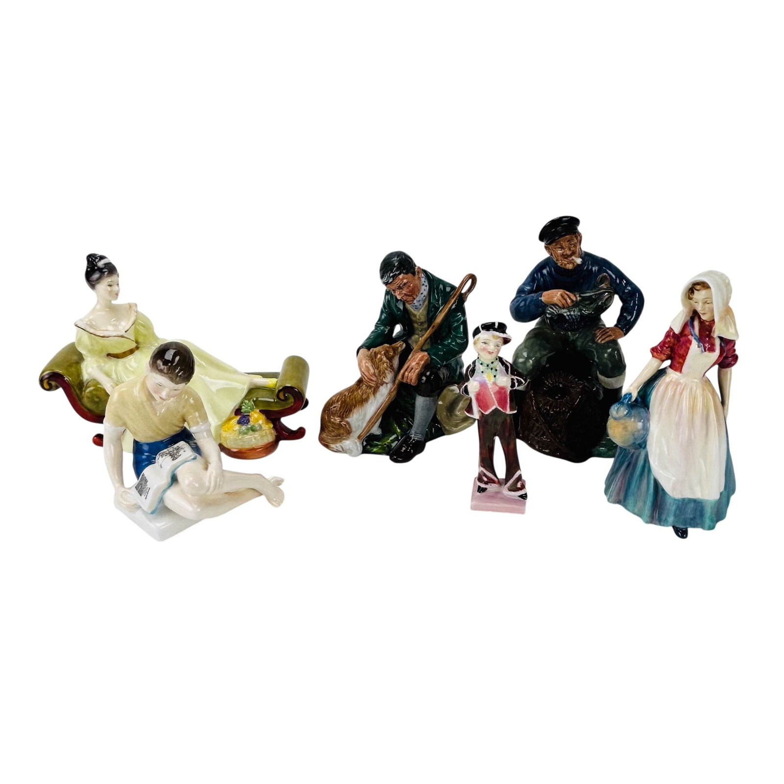 Royal Doulton Porcelain Cabinet Figurines 6pc LOT (1 of 12)