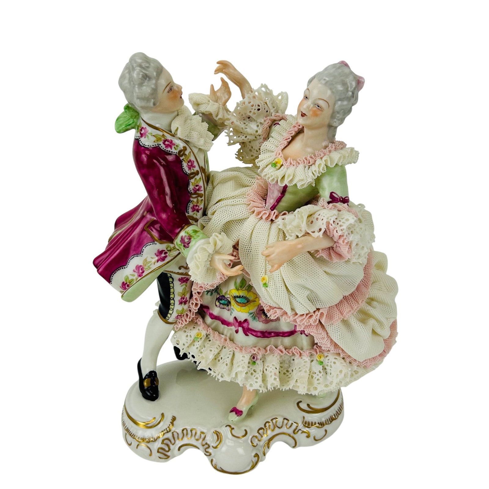 Muller Volkstedt Dresden Dancing Couple Figurine (1 of 4)