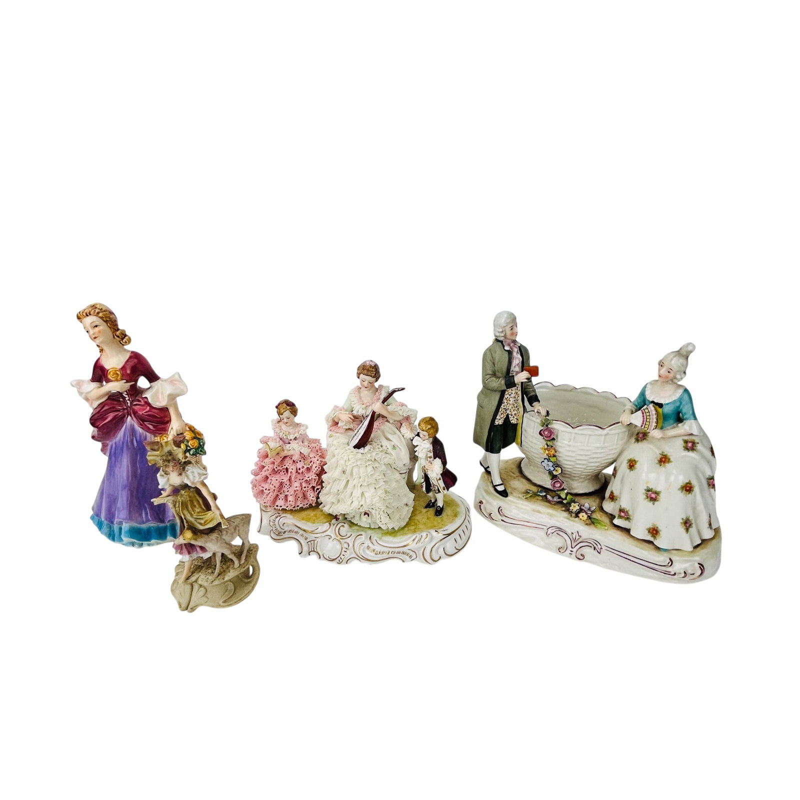 Muller Volkstedt Goebel Dresden Figurines 4pc LOT (1 of 8)