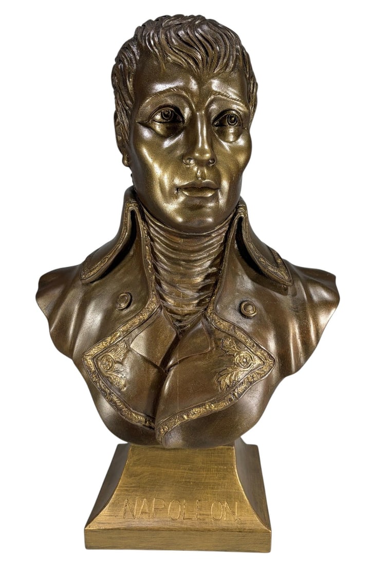Carved Wood Napoleon Bonaparte Bust Sculpture (1 of 6)