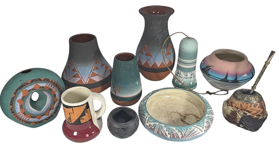Assorted Southwestern Pottery & Yerba Mate 10pcs (1 of 12)