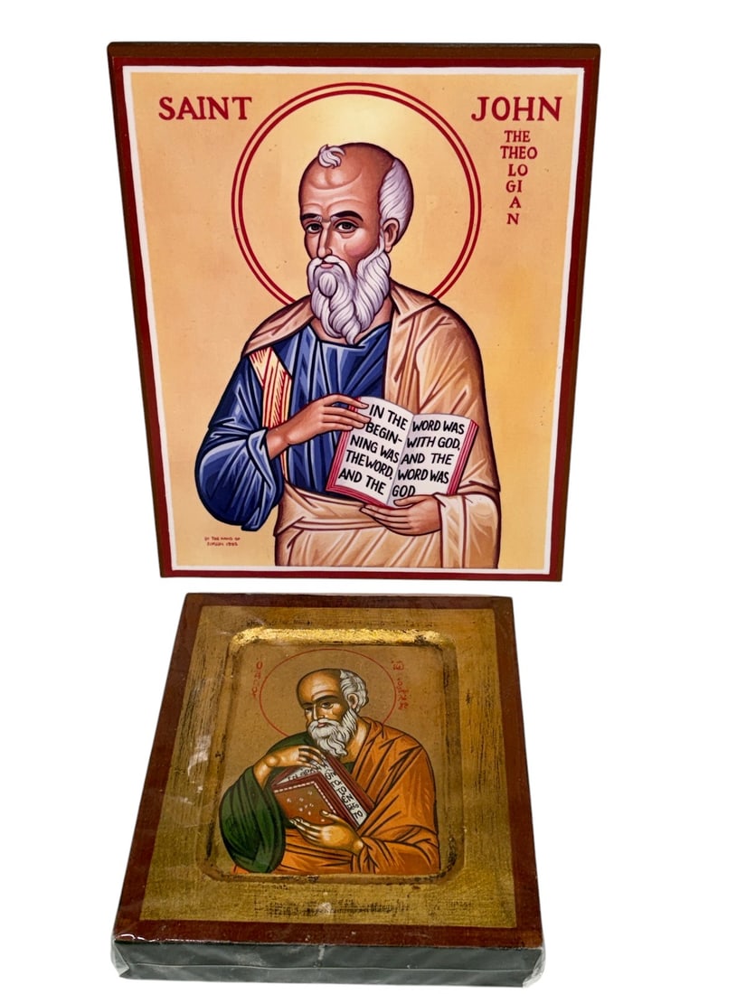 Russian Orthodox Saint John Religious Panels 2pcs (1 of 5)