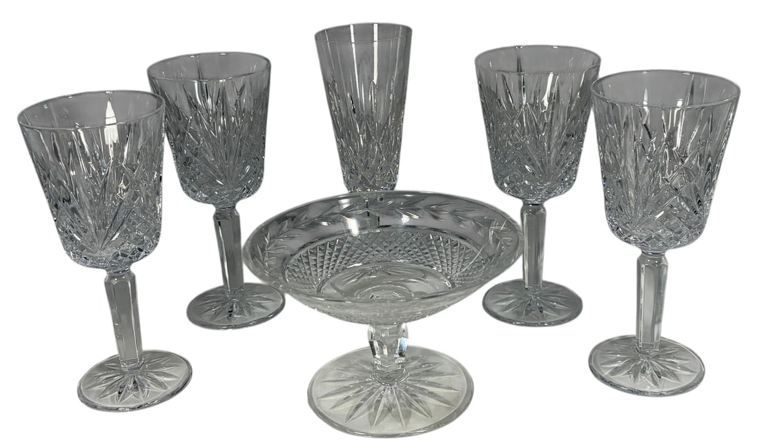 Waterford Crystal Bowl & Cut Crystal Stemware 6pcs (1 of 5)