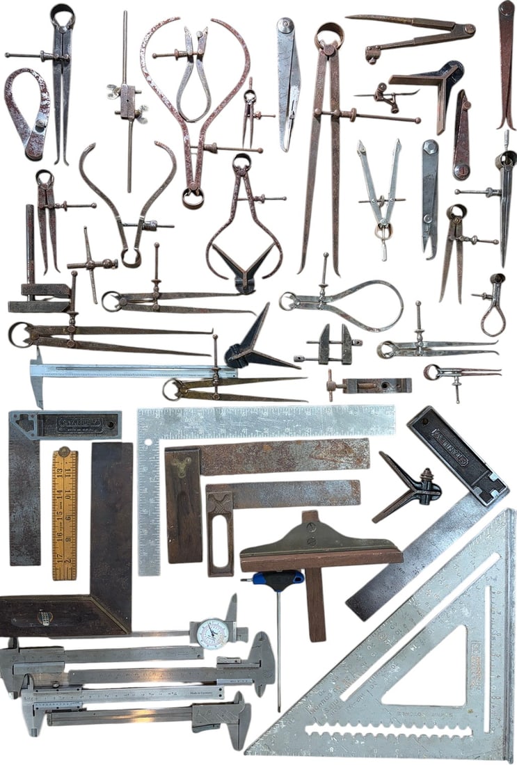 Vintage Machinist Measuring & Layout Tools 43pcs (1 of 9)