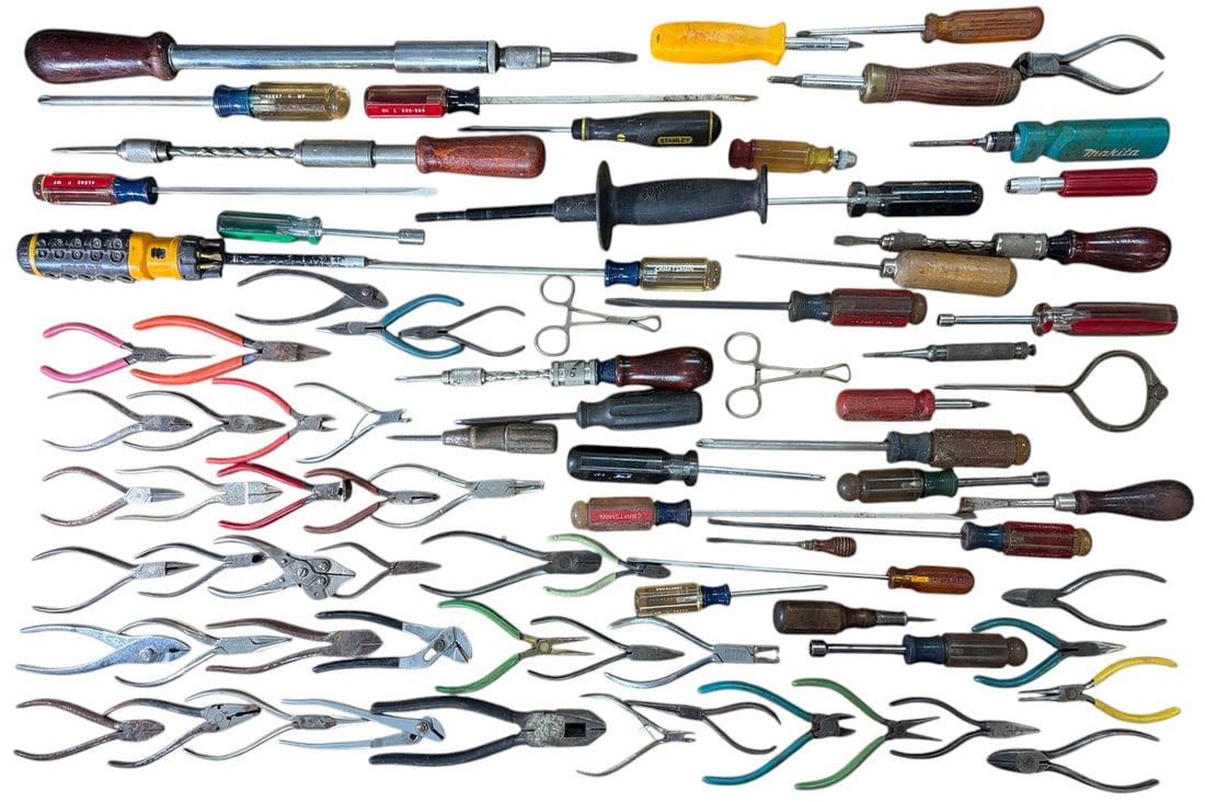 Vintage Pliers Screwdrivers & Hand Tools 82pc LOT (1 of 8)