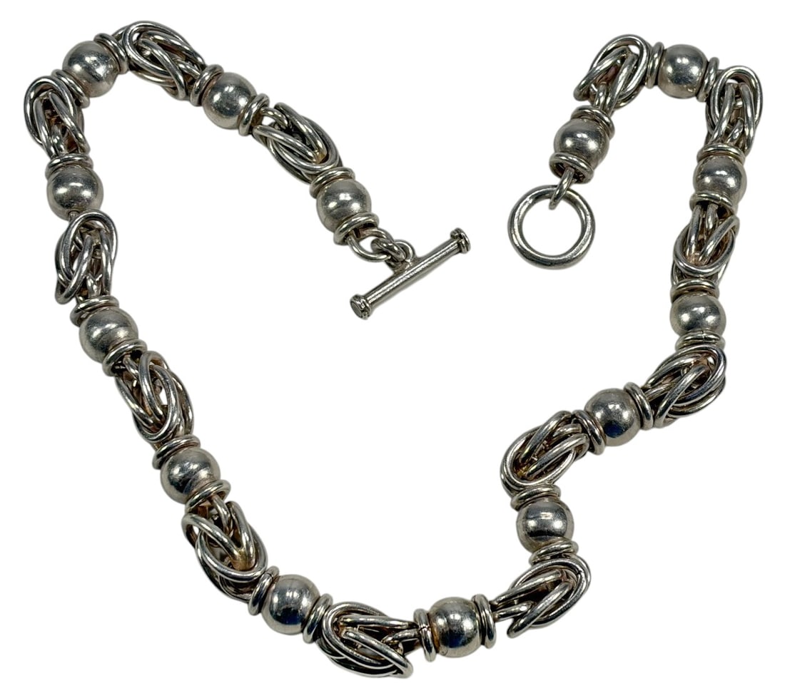 925 Sterling Silver Byzantine Link Chain 193 Grams (1 of 4)