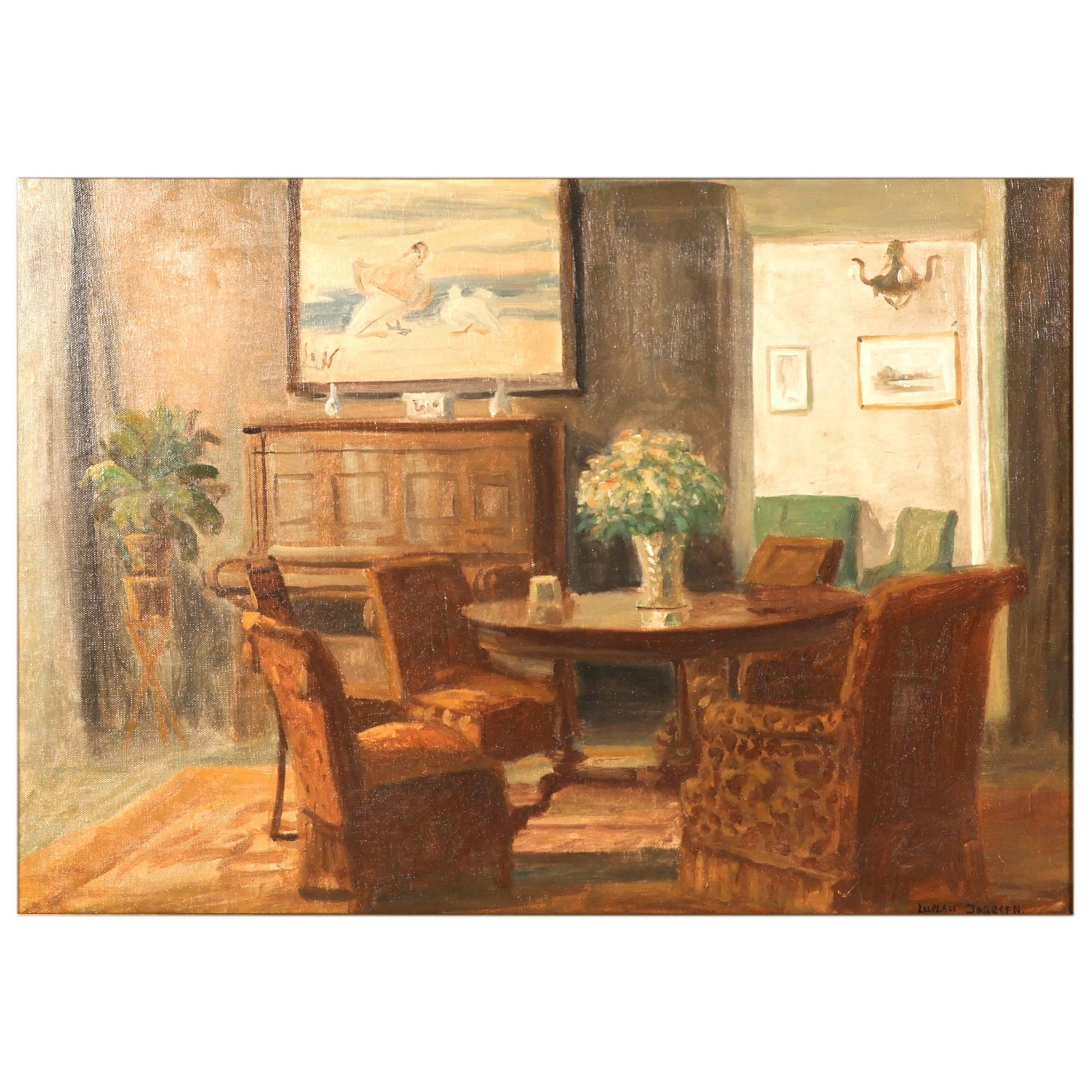 Ludvig Luplau Janssen 1869-1927 Interior Painting (1 of 7)