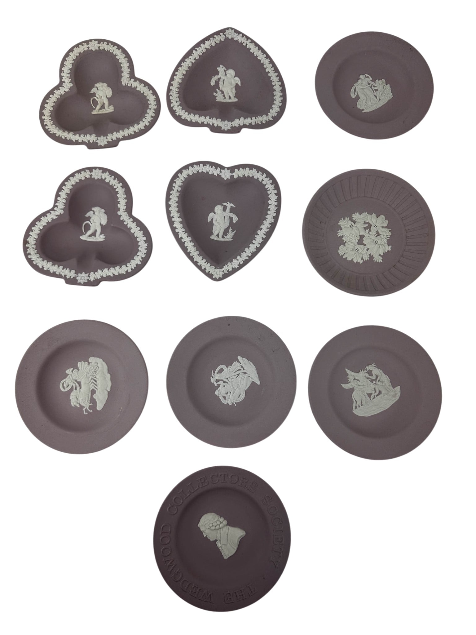 Wedgwood Lilac Jasperware Ashtray Trinket Dish LOT (1 of 5)