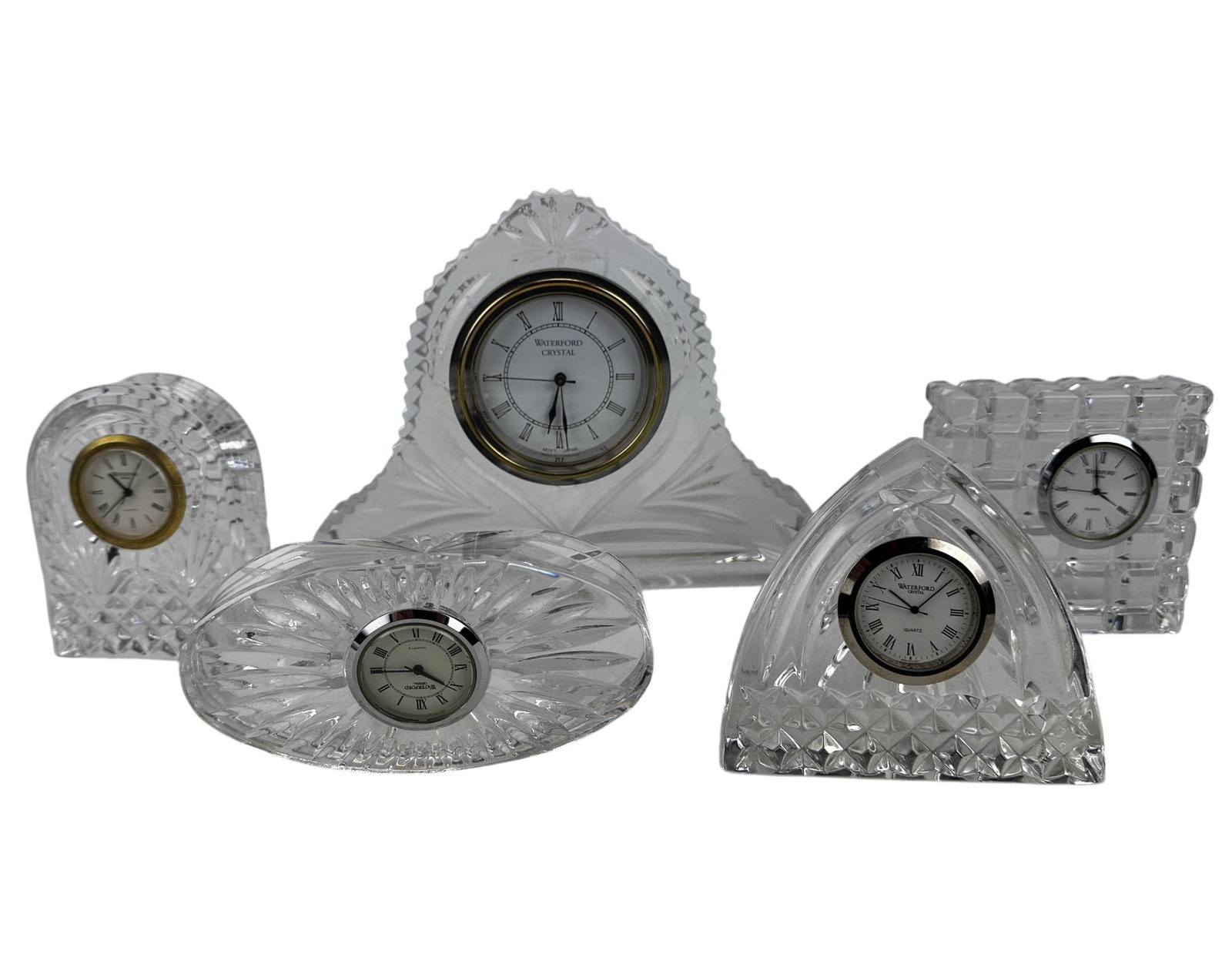 Waterford Irish Crystal Desk Table Quartz Clocks (1 of 5)