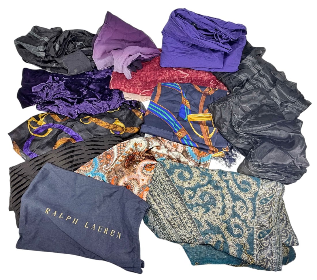 Mixed Brand Fashion Scarves & RL Bag 13pc LOT (1 of 10)