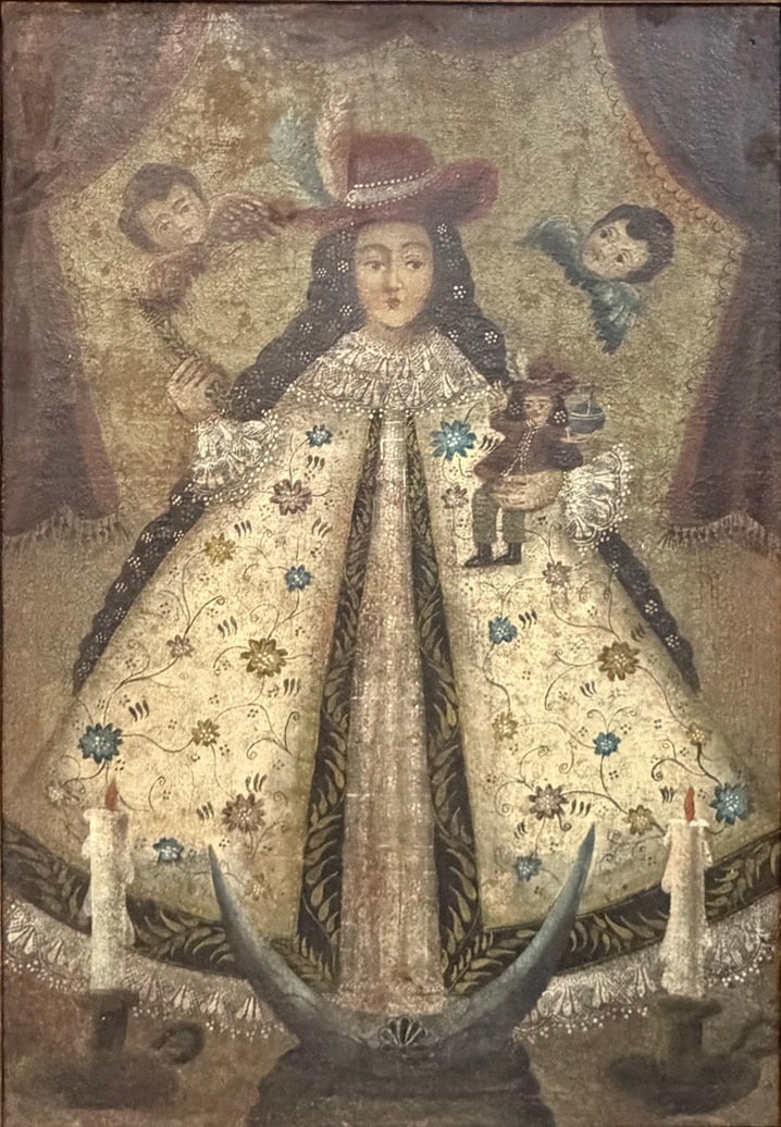 Cusco School Virgen Candelarias Oil Painting (1 of 3)