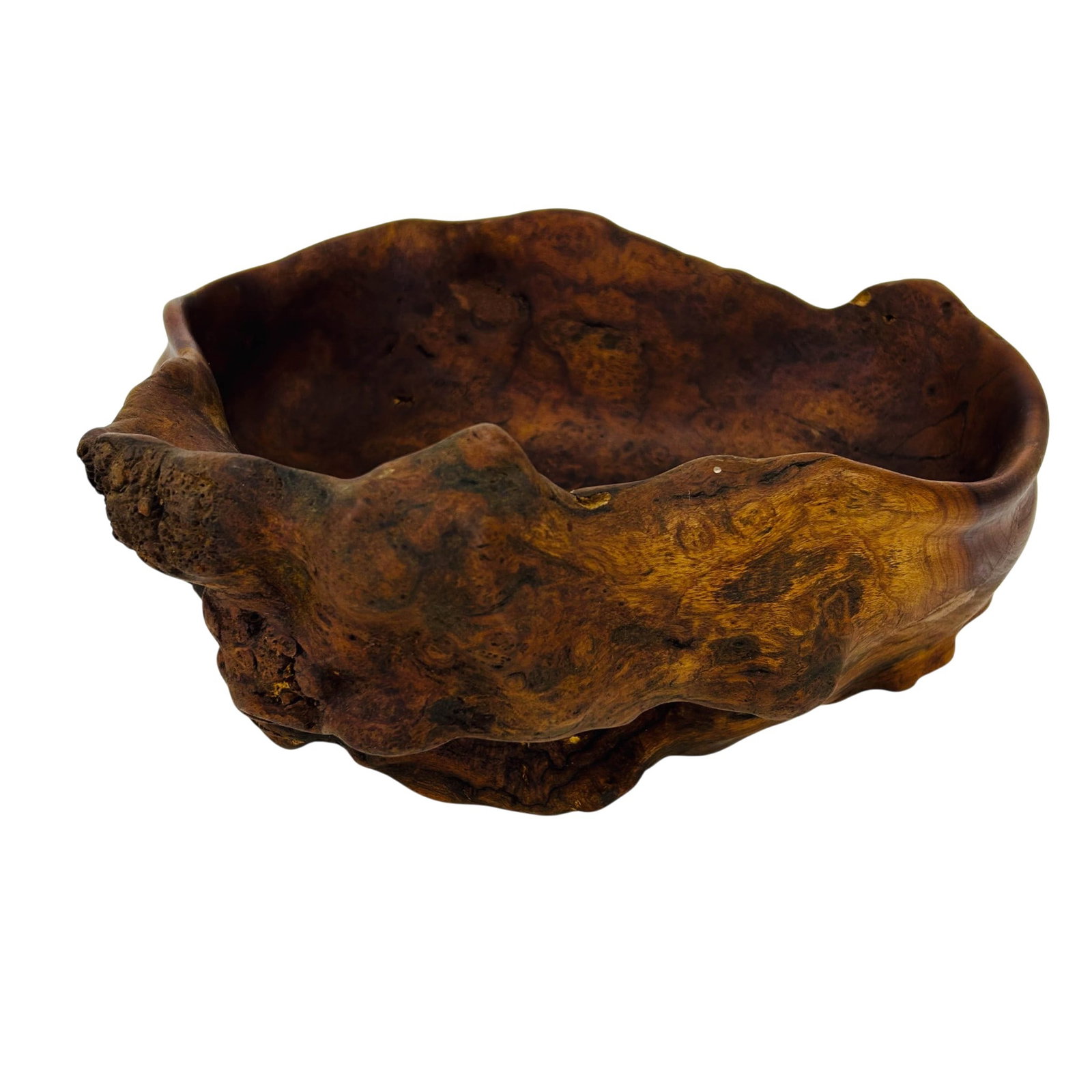 Burl Wood Natural Edge Handcarved Centerpiece Bowl (1 of 3)