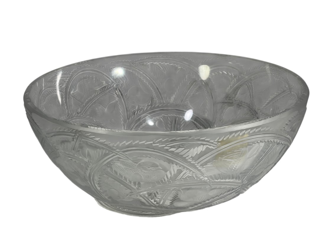 Lalique France Crystal Pinsons Centerpiece Bowl (1 of 9)
