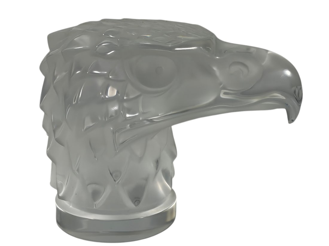 Lalique France Crystal Eagle Head Paperweight (1 of 5)